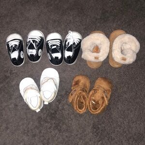 Bundle baby shoes soft footed size 2 (6-12months) BEARPAW, UGGS, target, Amazon